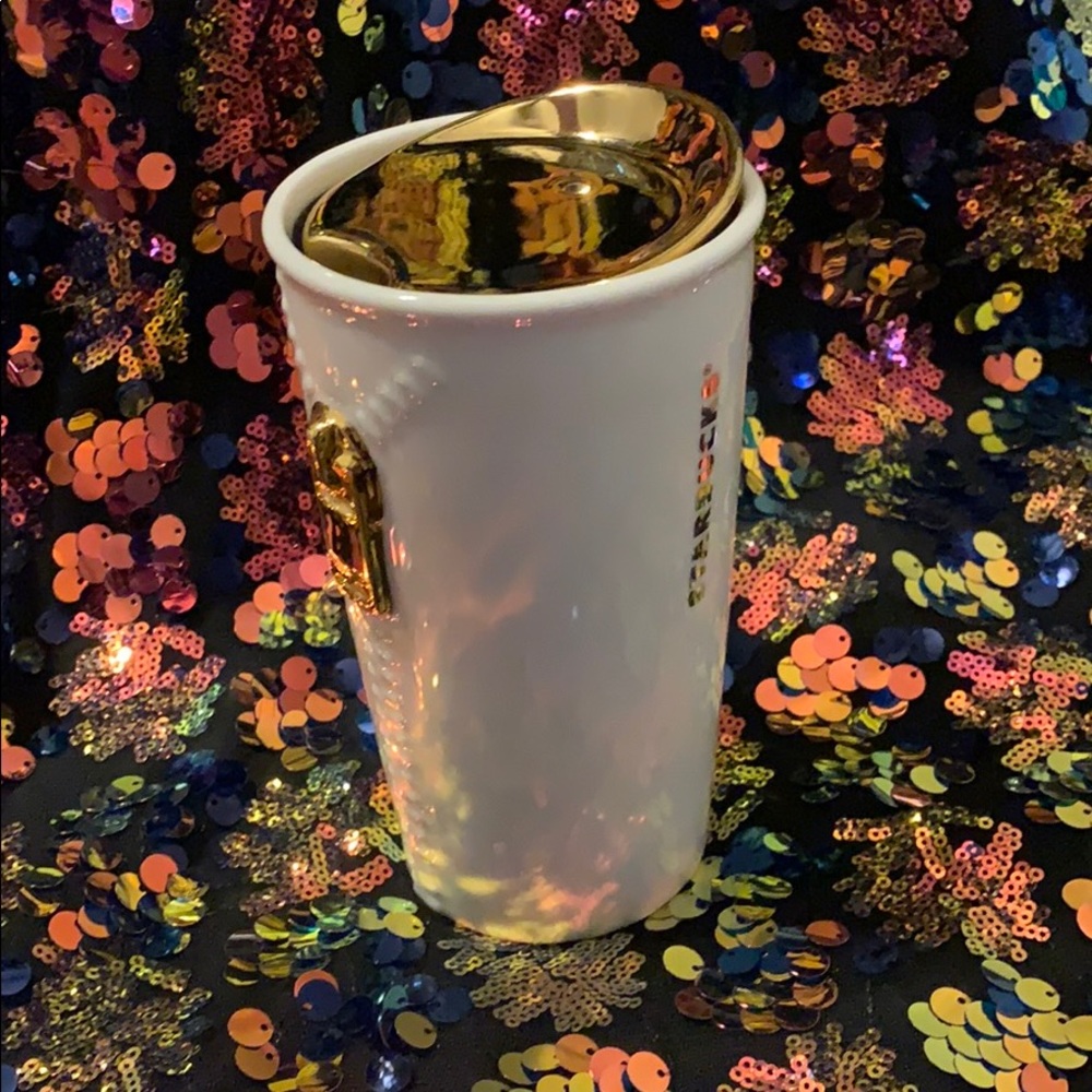 Limited Edition Starbucks Gold Ceramic Traveller